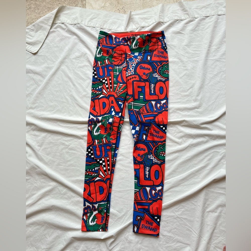 University of Florida Gators leggings with football field, polka dot, camo